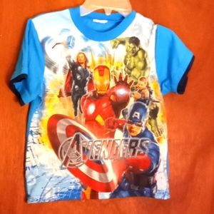 Boys Avengers Pajama Top Size 7